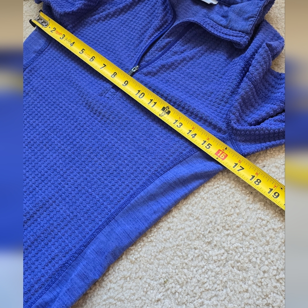 🌈Columbia Woman's 1/2 Zip Neck Waffle Knit Pullover Sweater Purple Blue Size XS - Picture 5 of 8
